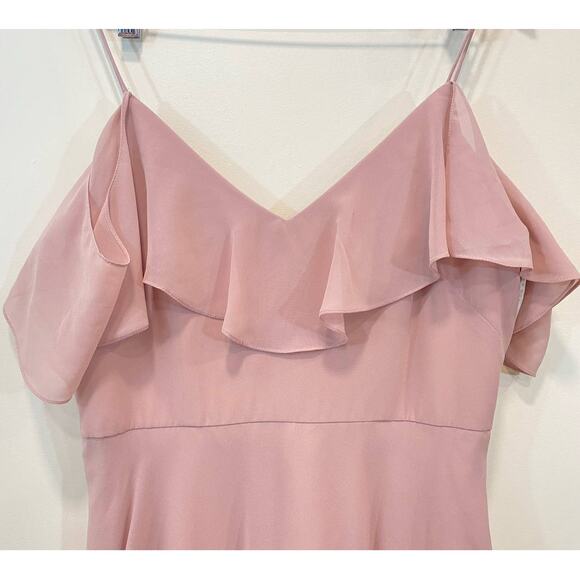 Jenny Yoo Collection Soft Pink Flowy Weeding/Party Summer, Whimsical  Dress 12us - Picture 3 of 9